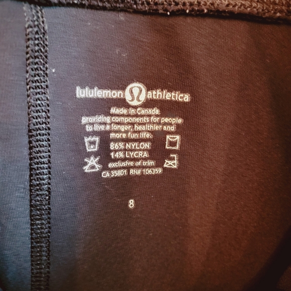 Lululemon Athletica Black Cropped Wide Leg Leggings - Picture 7 of 7